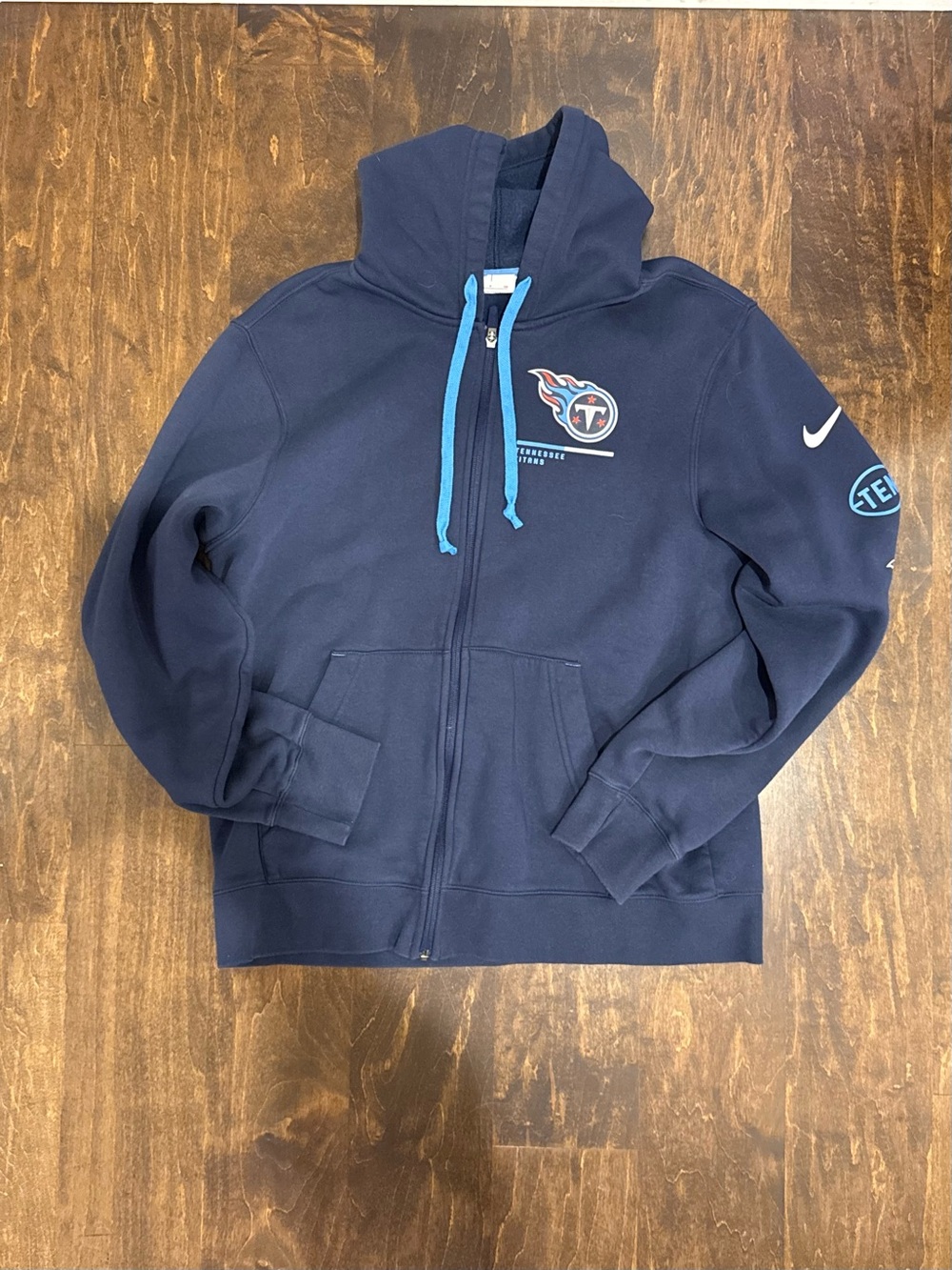 Nike Tennessee Titans Navy Full-Zip Hoodie